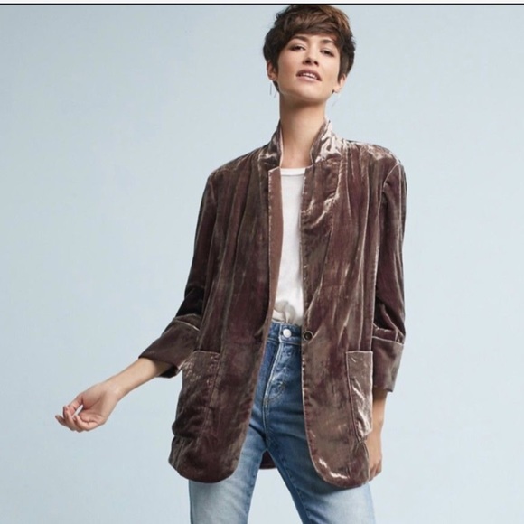 Cartonnier Iridescent Crushed Velvet Blazer S - Picture 4 of 8